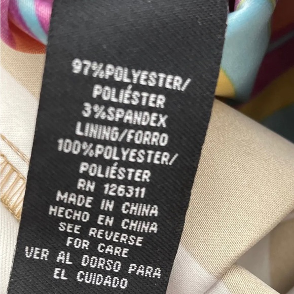 Ronni Nicole Multicolored Sleeveless Striped Pleated Sheath Dress Size 10 - Picture 7 of 9